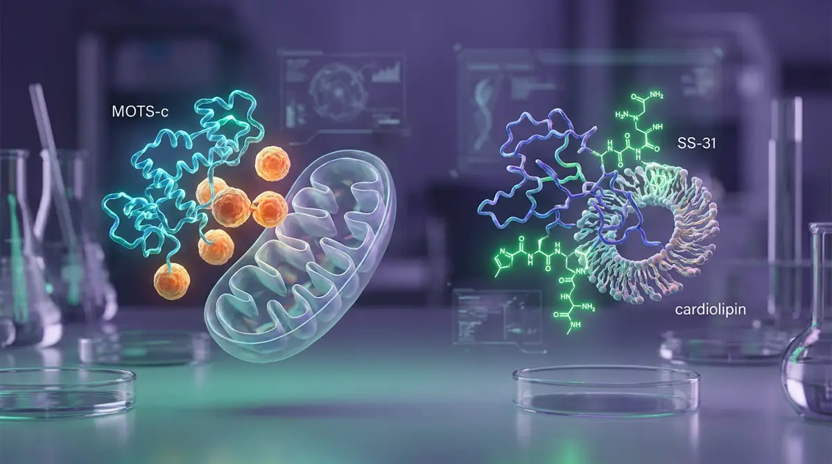 Illustration for Mitochondrial Peptides: MOTS-c and SS-31 in Longevity Research